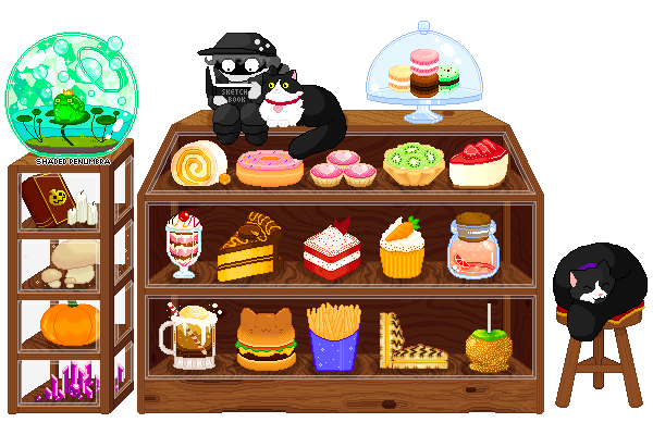 pixel bakery counter